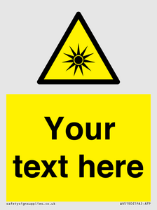 Custom Optical Radiation Sign